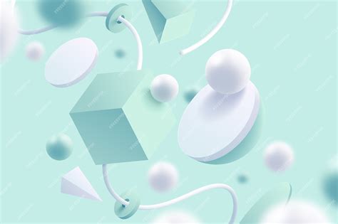 Абстрактные геометрические фигуры 3d фон | Бесплатно векторы