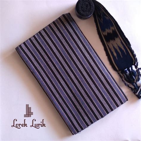 Jual Kain Lurik Jogja Biru Abu Hitam Lurik Motif Khas Jogja Shopee