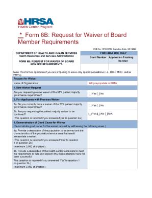 Fillable Online Bphc Hrsa Form B Fy Service Area Competition Fax