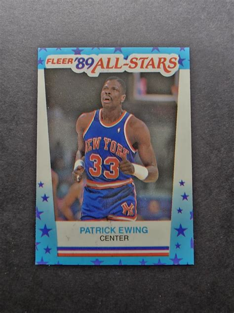 1989 Fleer Patrick Ewing All Stars Sticker 7 Knicks HOFer Vintage