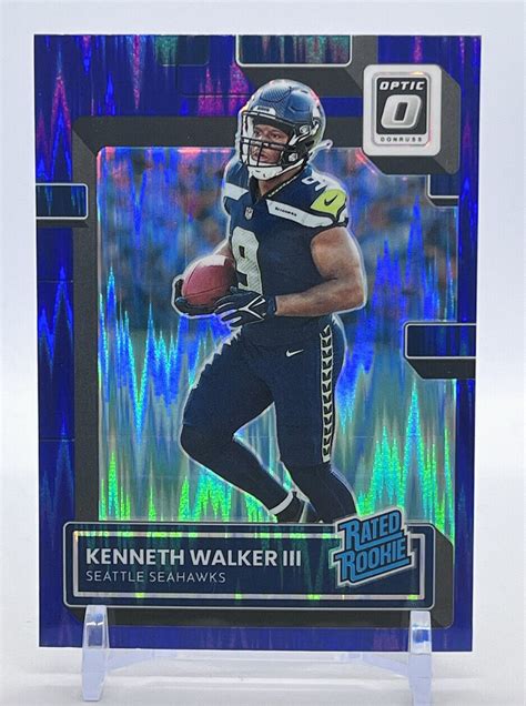 Kenneth Walker III 2022 Donruss Optic Purple Shock Rated Rookie RC 218