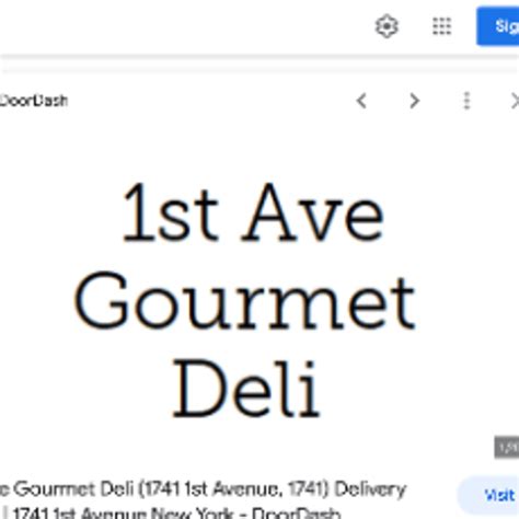 Order 1st Ave Gourmet Deli New York Ny Menu Delivery Menu And Prices New York Doordash