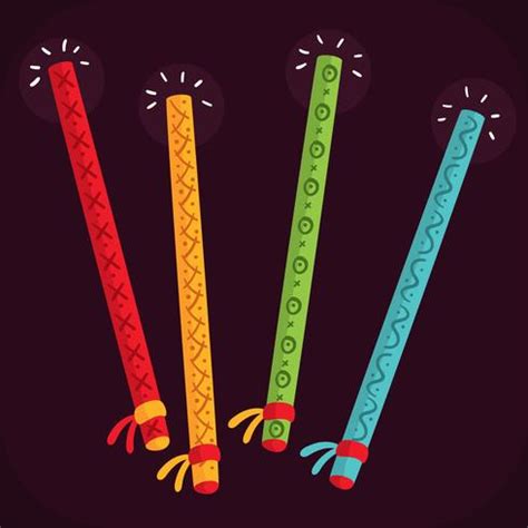 Colorful Dandiya Sticks vector 239637 Vector Art at Vecteezy