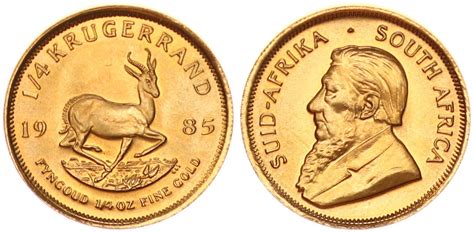 Südafrika Gold Krugerrand 1985 South Africa 1 4 Unze Krügerrand