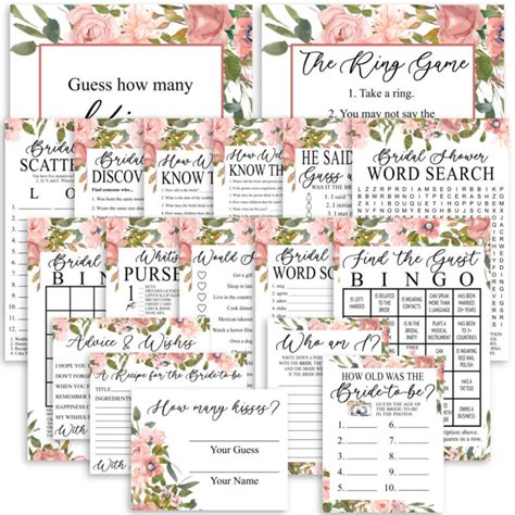 Printable Bridal Shower Games Personalized Brides