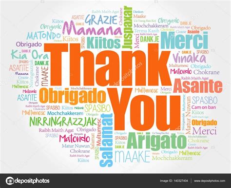 Thank You Word Cloud In Different Languages Stock Vector By Dizanna