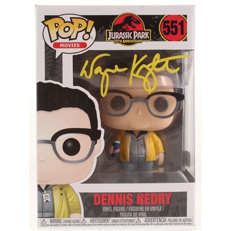 Funko Pop Dennis Nedry 551 Autographed By Wayne Knight Jurassic Park