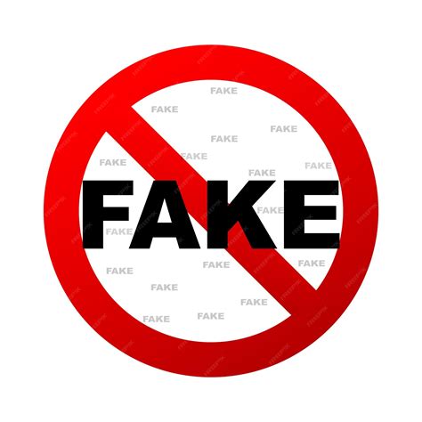 falso en blanco ilustracion vectorial vector premium