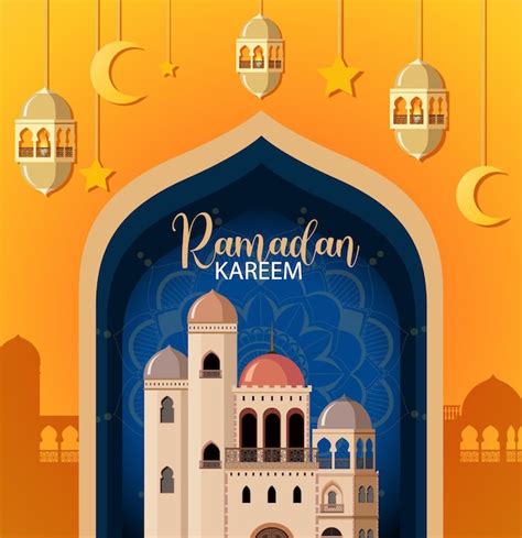 Free Vector Ramadan Kareem Poster Design