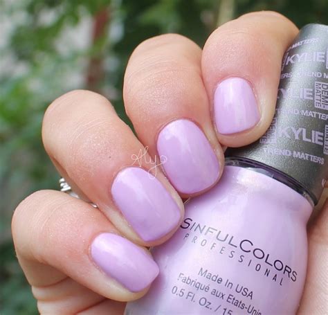 Sinful Colors Silhouette A Lavender Nail Polish With A Soft Gold Shimmer From The Kylie Trend