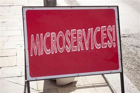 Conceptual Hand Writing Text Caption Inspiration Showing Microservices