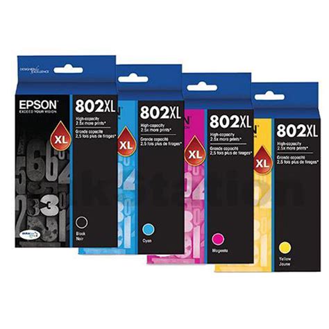 EPSON 802XL GENUINE VALUE PACK ORIGINAL HIGH CAPACITY 4 INKS Ink