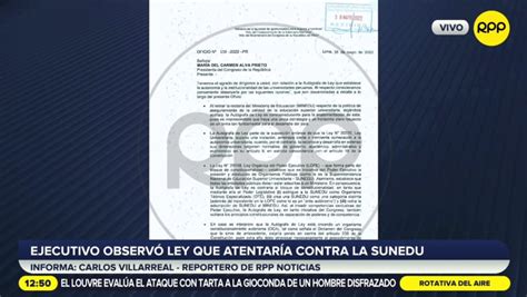 Rpp Noticias On Twitter 🔴 Envivo Poder Ejecutivo Observó La Ley Que