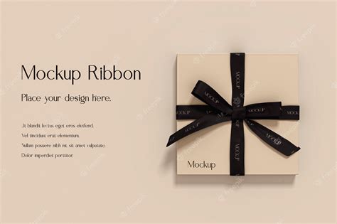 Premium Psd Ribbon Mockup Design