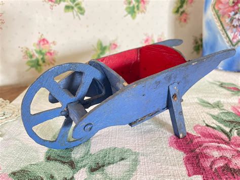 Vintage Wooden Wheelbarrow Childs Wheelbarrow Dolls House Wheelbarrow