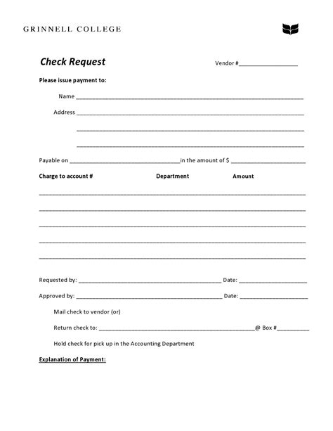 Free Check Request Forms Word Excel Pdf Templatelab