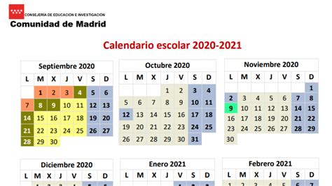 Este Es El Calendario Escolar 2020 2021 En La Comunidad De Madrid Images