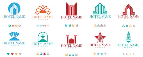 Hotel Logo Set Design Vector 9210491 Vector Art at Vecteezy