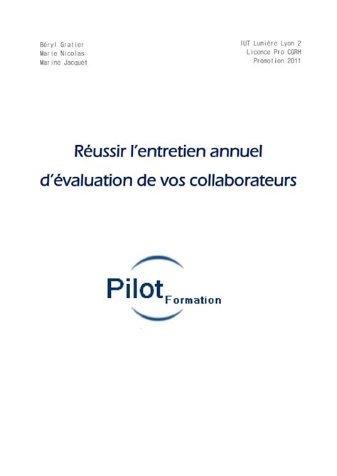 PDF Réussir lentretien annuel dévaluation de vos