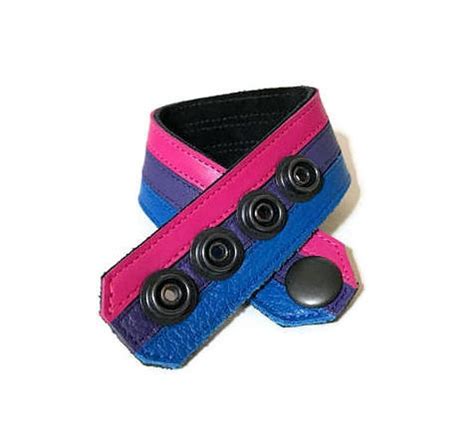 Bisexual Pride pulsera de cuero bi orgullo joyería lgbt gay Etsy