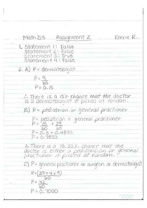 Math 215 Assignment 2 Received 100 Math 215 Studocu