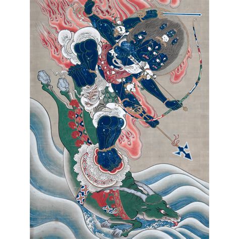 Wisdom King Great Awe Inspiring Power Japan Edo Extra Large XL Wall Art
