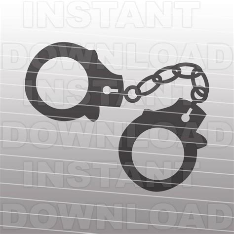 Police Handcuffs Svg File Police Svg File Commercial And Etsy