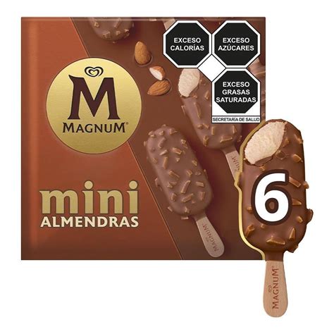 Paleta Helada Holanda Magnum Mini Almendras Pzas De Ml C U Walmart