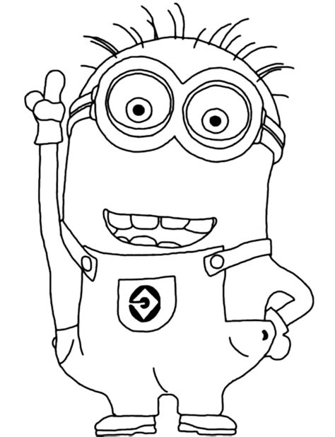 Kevin The Minion Coloring Pages At Free Printable