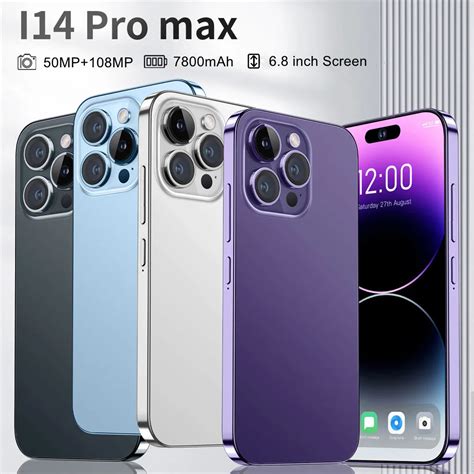I14 Pro Max Smartphones, Version Globale, 16 Go, 1 To, Plein Écran ...