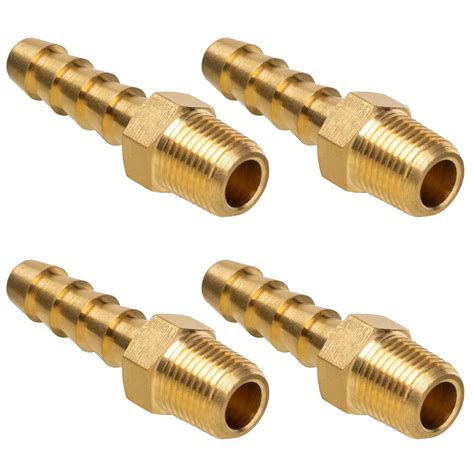 Amazon JUWO Brass Hose Barb Fitting 1 4 Barb X 1 8 NPT Male