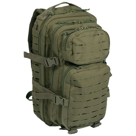 Mil Tec US Assault Pack Small Laser Cut Olive Backpacks Rucksacks