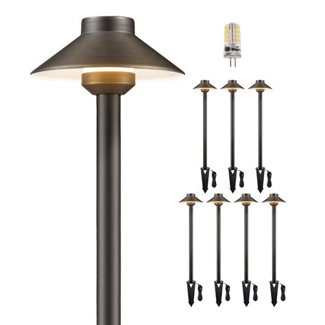 Gardenreet Brass Pathway Lights Low Voltage Led Landscape Path Lights