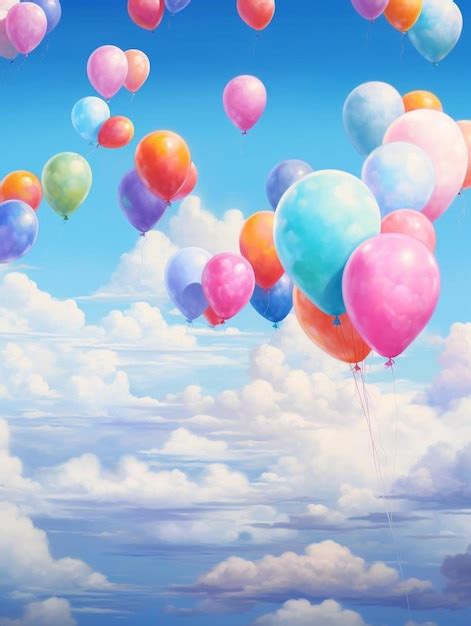 Premium AI Image A Painting Of Balloons With The Words Balloons