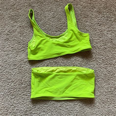 Frankies Bikinis Size Small Neon Green Bikini Depop
