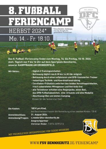 Fu Ball Feriencamp Fsv Dennheritz E V