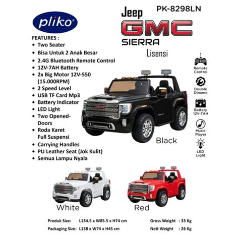 Jual Mobil Aki Jeep Pliko Pk 8298ln Gmc Sierra Free Ongkir Jawa