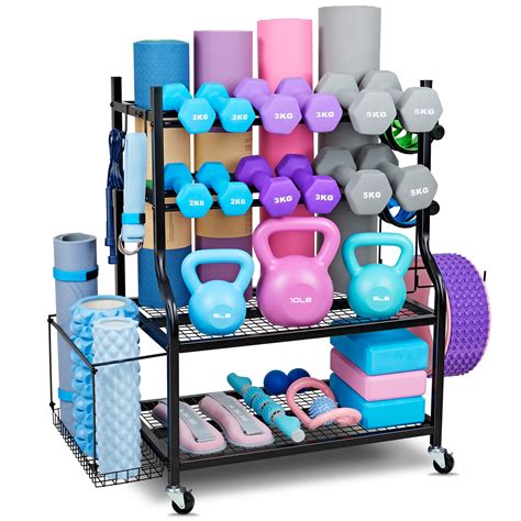 NBTORCH Dumbbell Rack Yoga Mat Storage Rack Weight Rack For