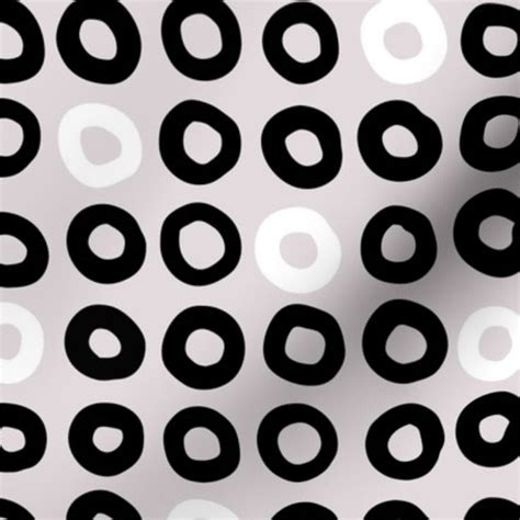 Bold Hand Drawn Circles Nude White Fabric Spoonflower How To Draw