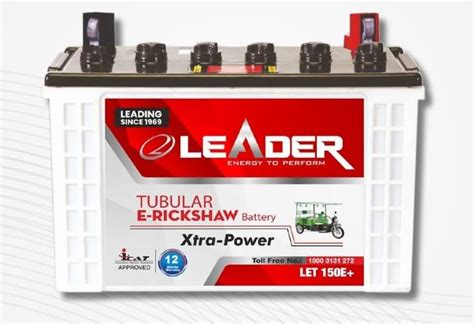 Leader LET 150E Plus Xtra Power Tubular E Rickshaw Battery Capacity