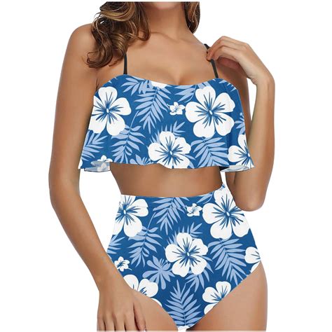 Swimsuit For Womens Two Pieces Bathing Suits Bikini Set Flounce Bathing Suit Beach Wear