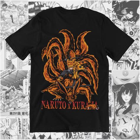 Jual Kaos Anime Naruto X Kurama Baju Pria Kartun Rikudou Sennin Jepang