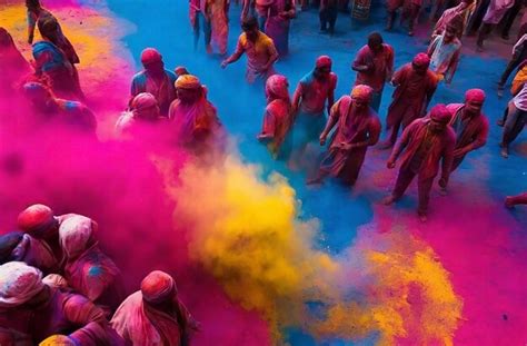 Premium Photo Splash Of Colors Celebrating Holi