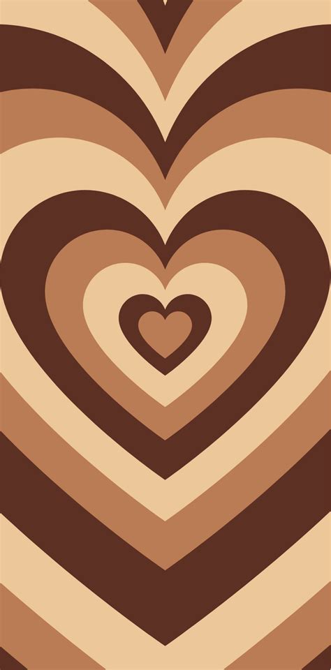 Aesthetic Brown Hearts Wallpapers Wallpaper Cave