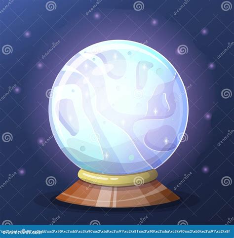 Vector Magic Fortune Sphere Glass Ball Witchy Magic Crystal Ball