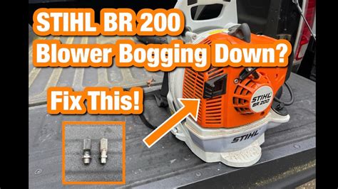 Stihl Br 200 Blower Bogging Down Do This And Get Back To Work Youtube