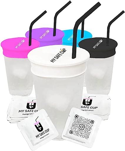 Mysafecup Pack De Capotes De Verres Protections Anti Drogue