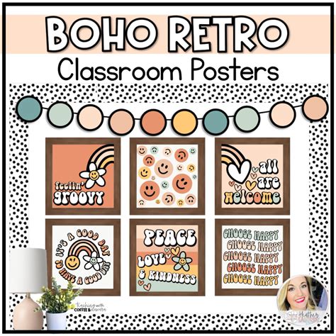 Retro Classroom Decor Boho Printable Posters | Made By Teachers | Preschool classroom decor ...