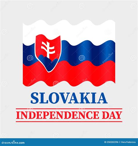 Slovakia Independence Day Typography Poster Slovak National Holiday On