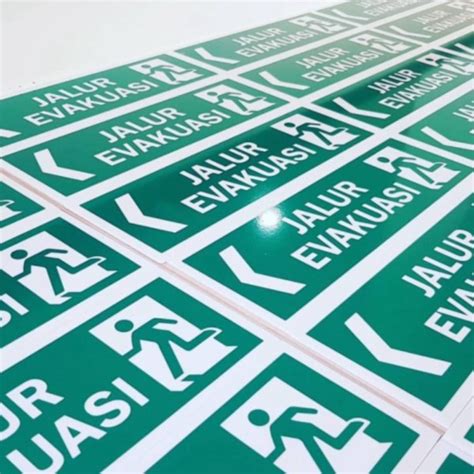 Sticker Jalur Evakuasi Exit Cm X Cm Sticker Relfective Signage